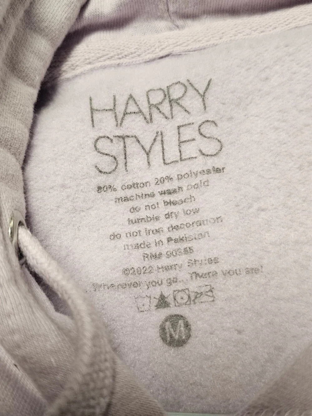 Women's Lavender HARRY STYLES Pullover Hoodie with Yellow House Graphic